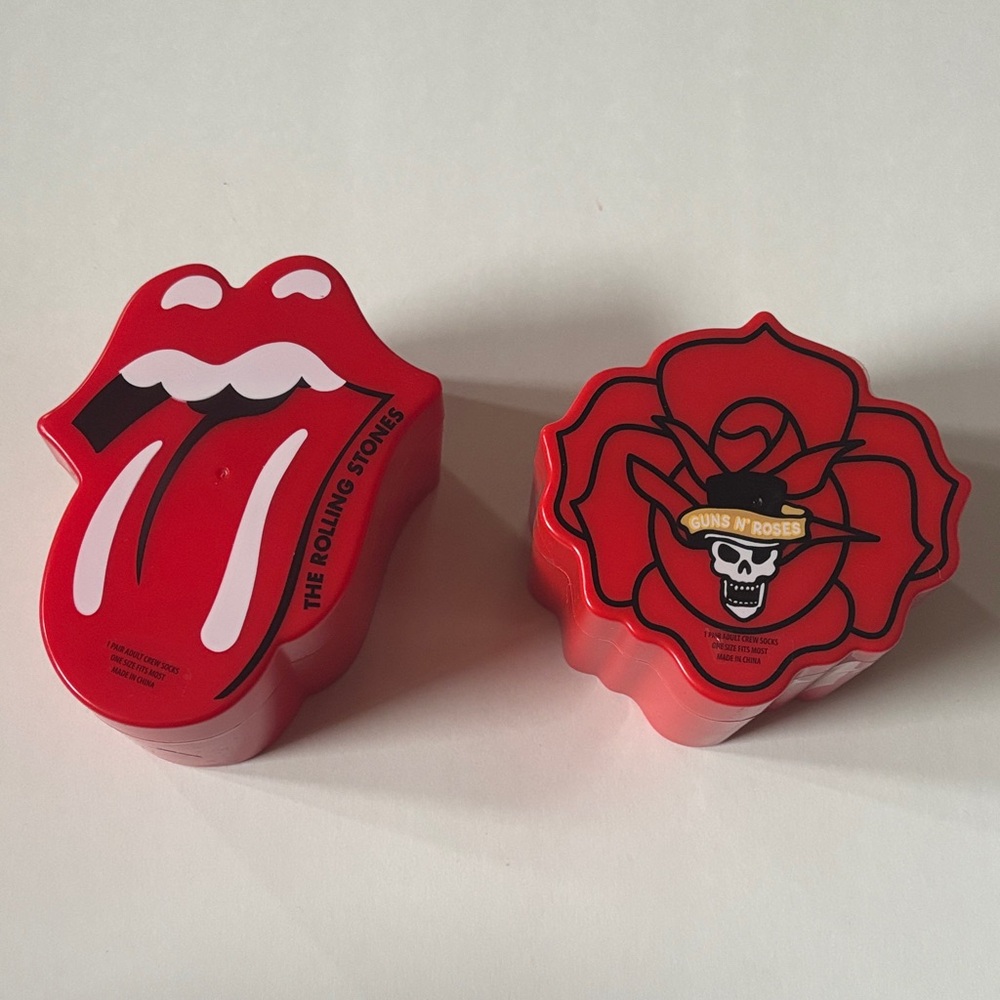 The Rolling Stones & Guns N’ Roses Socks | Containers With Crew Socks OS NWT